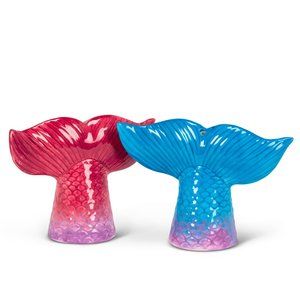 Mermaid Tail Ceramic Salt & Pepper Shakers